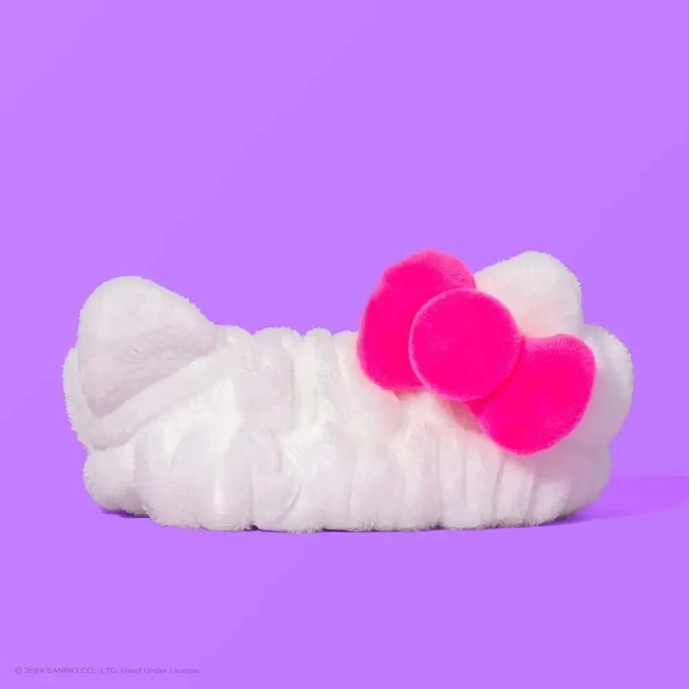 The Creme Shop x Hello Kitty Spa Headband Signature Perfect Pink Bow Plush